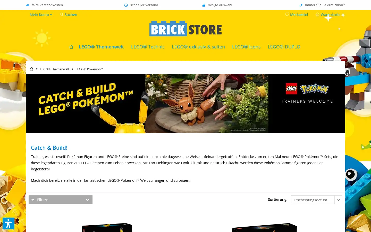 Screenshot of brickstore.at