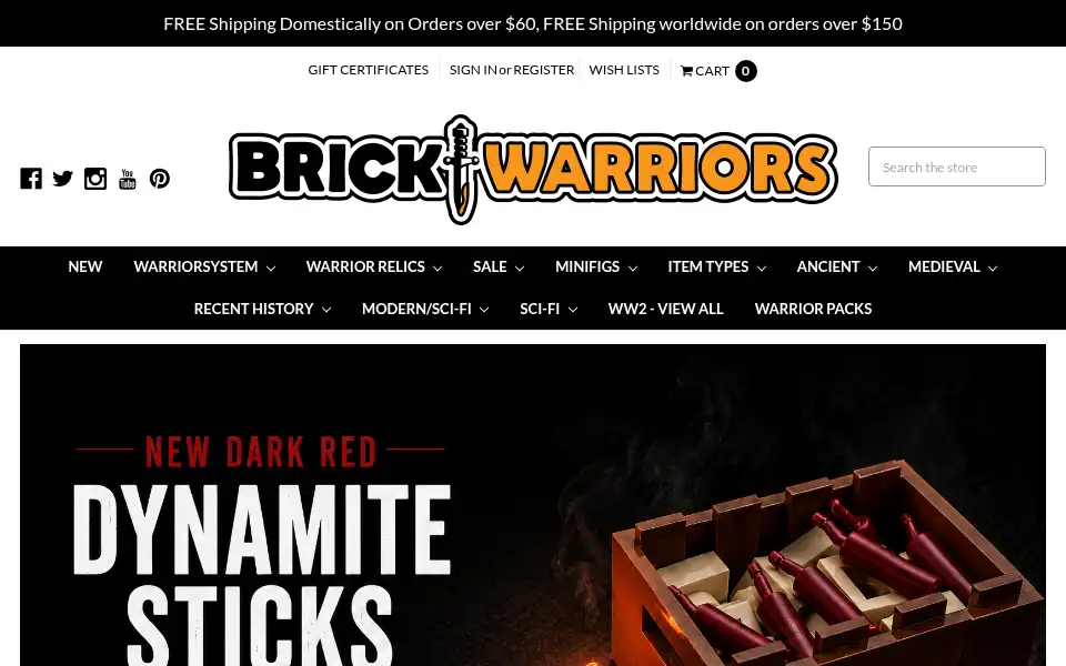 Screenshot of brickwarriors.com