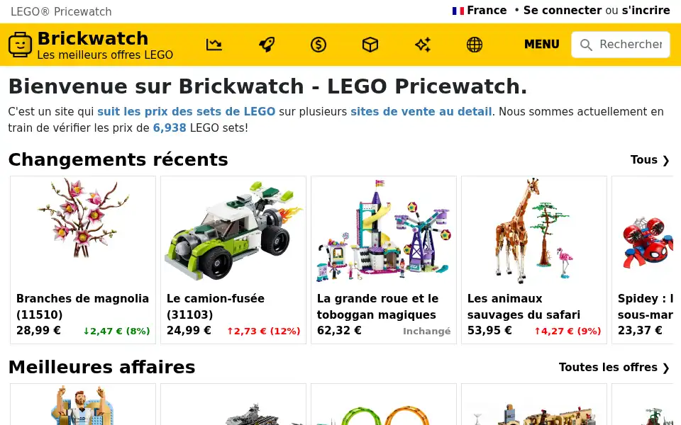 Screenshot of brickwatch.net