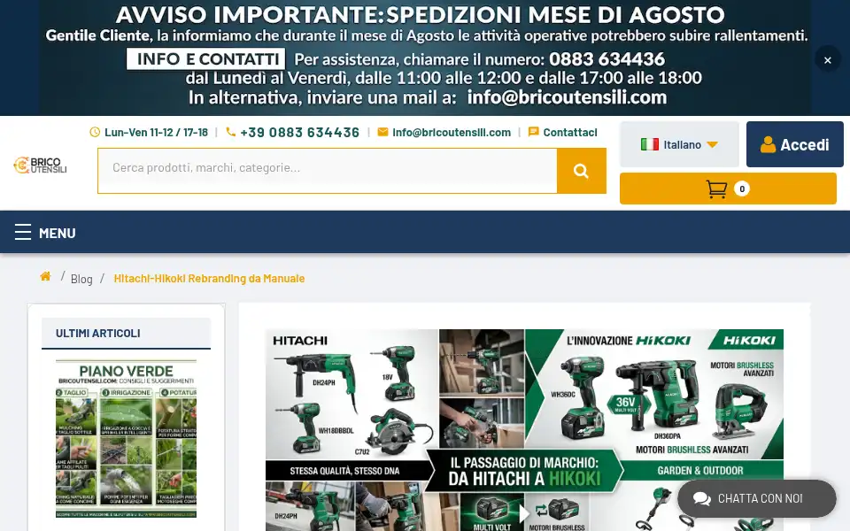 Screenshot of bricoutensili.com
