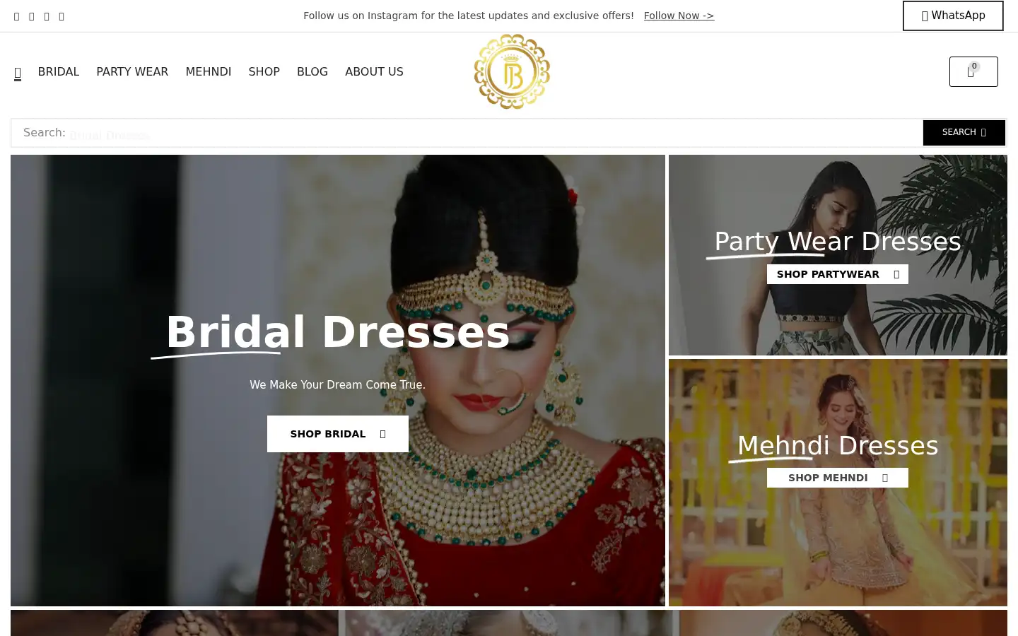 Screenshot of bridaljunction.co.uk
