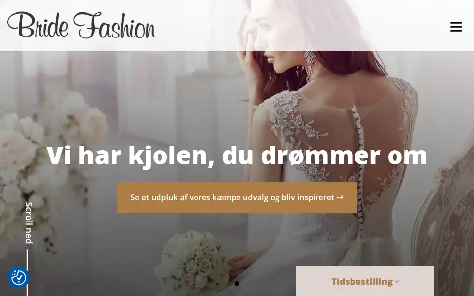 Screenshot of bridefashion.dk