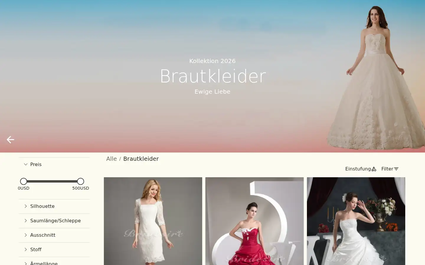 Screenshot of bridesire.de