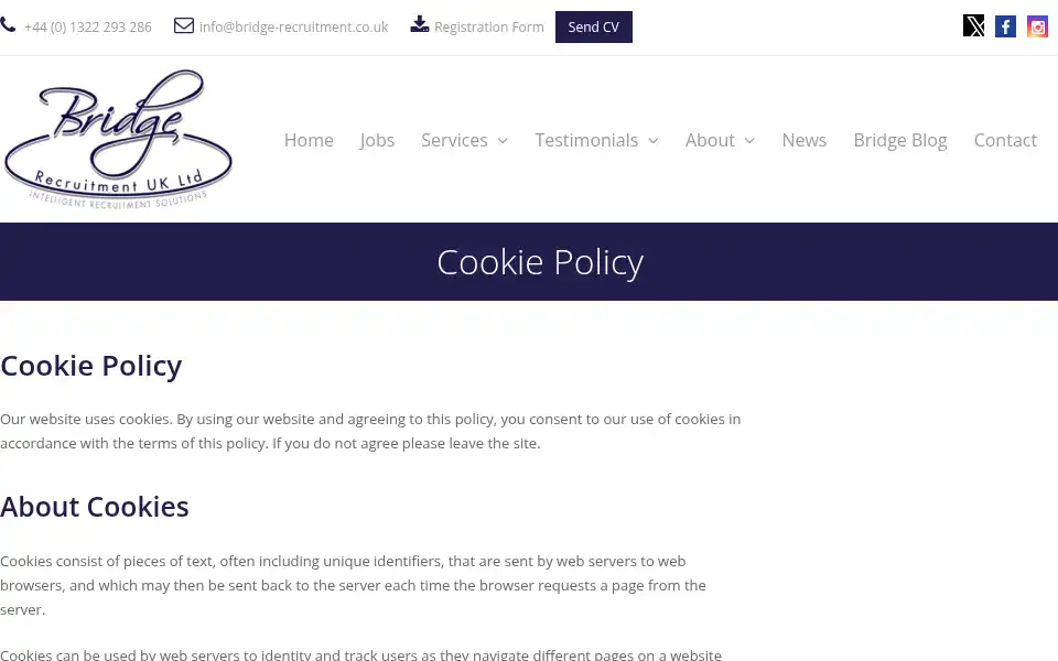 Screenshot of bridge-recruitment.co.uk