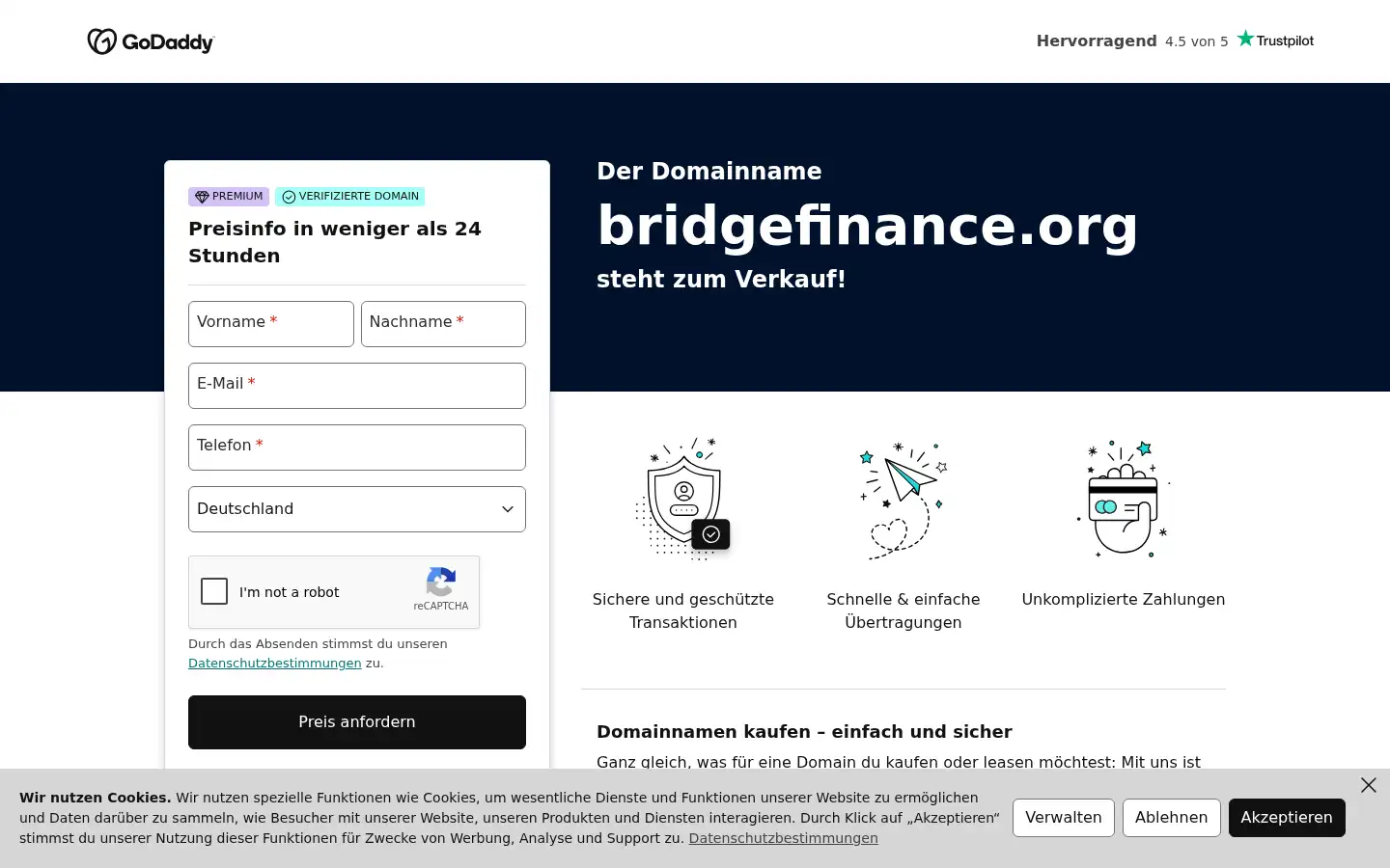 Screenshot of bridgefinance.org
