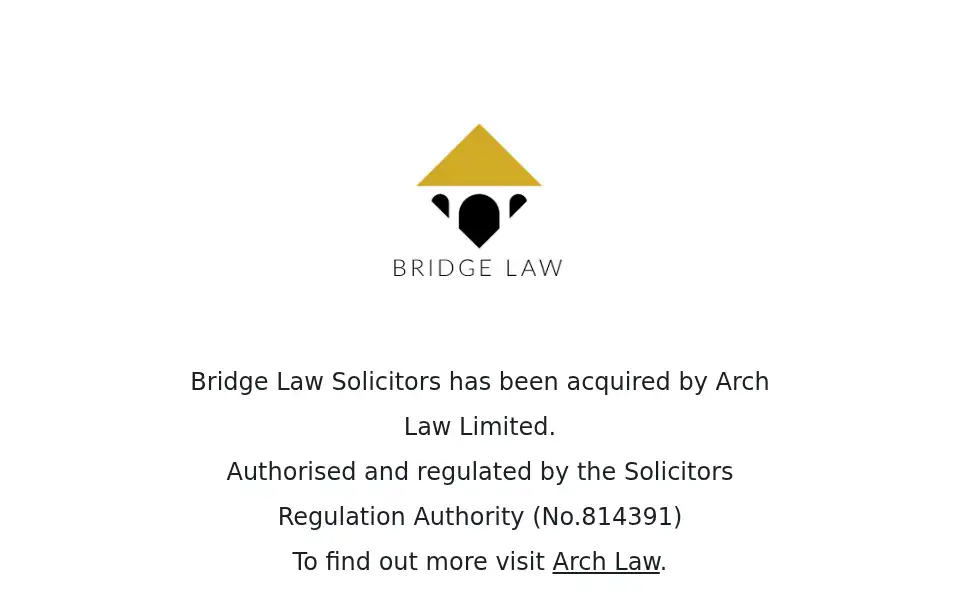 Screenshot of bridgelawsolicitors.co.uk