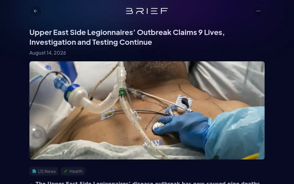 Screenshot of brief.news