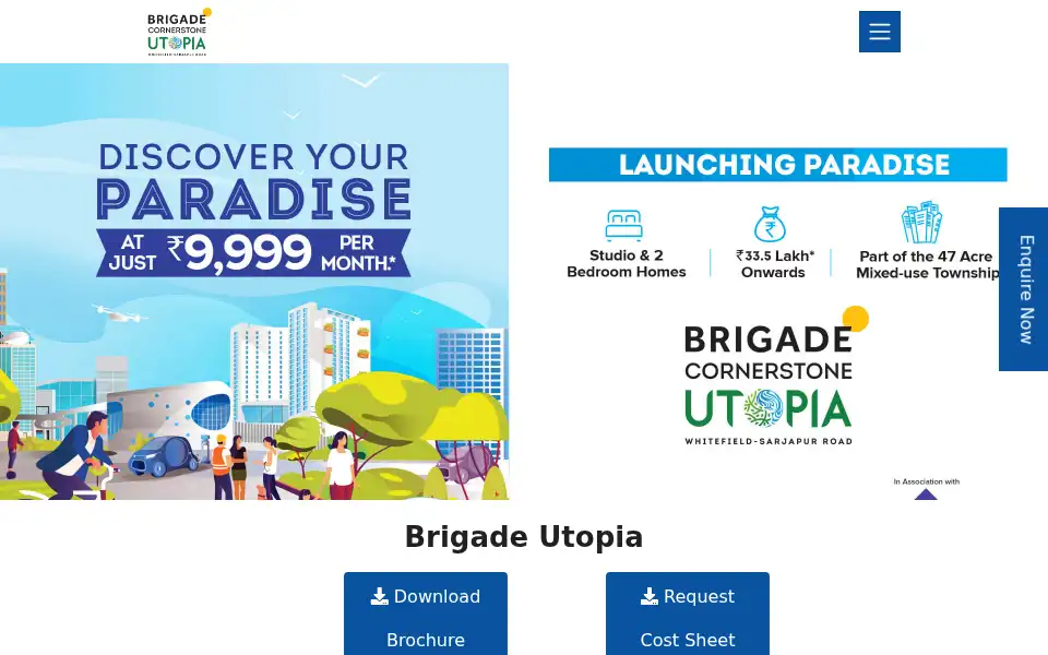 Screenshot of brigadeutopia.org.in