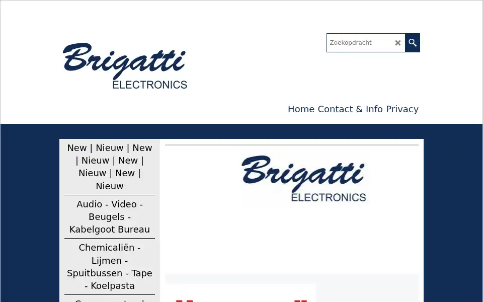 Screenshot of brigatti.nl