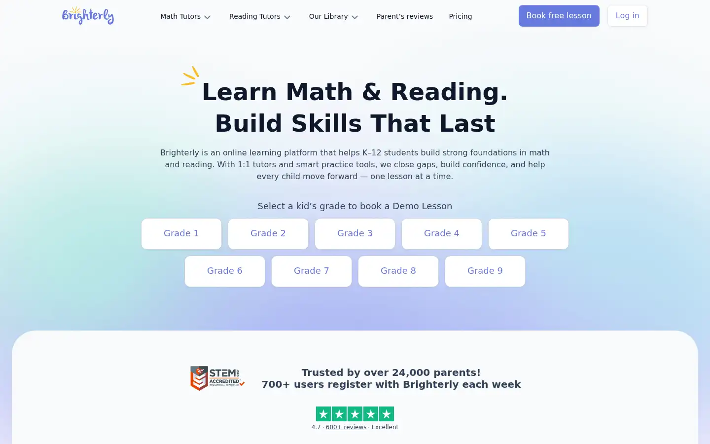 Screenshot of brighterly.com