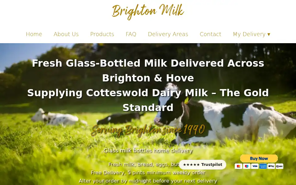 Screenshot of brightonmilk.com
