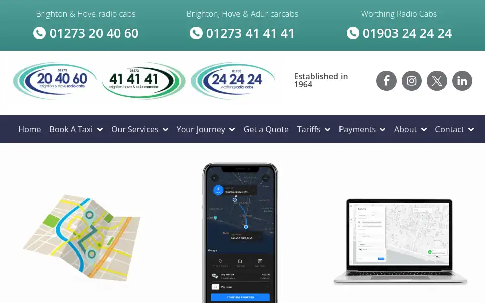 Screenshot of brightontaxis.com