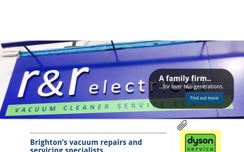 Screenshot of brightonvacuums.co.uk