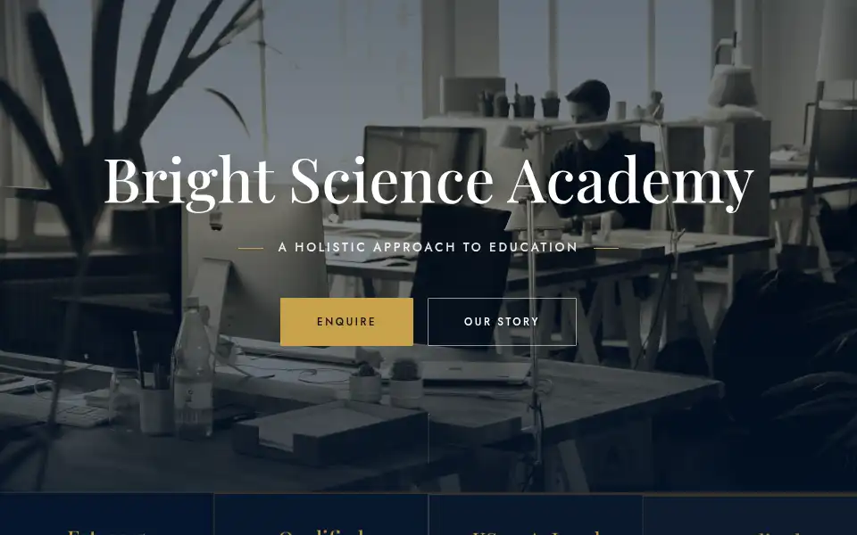 Screenshot of brightscienceacademy.com