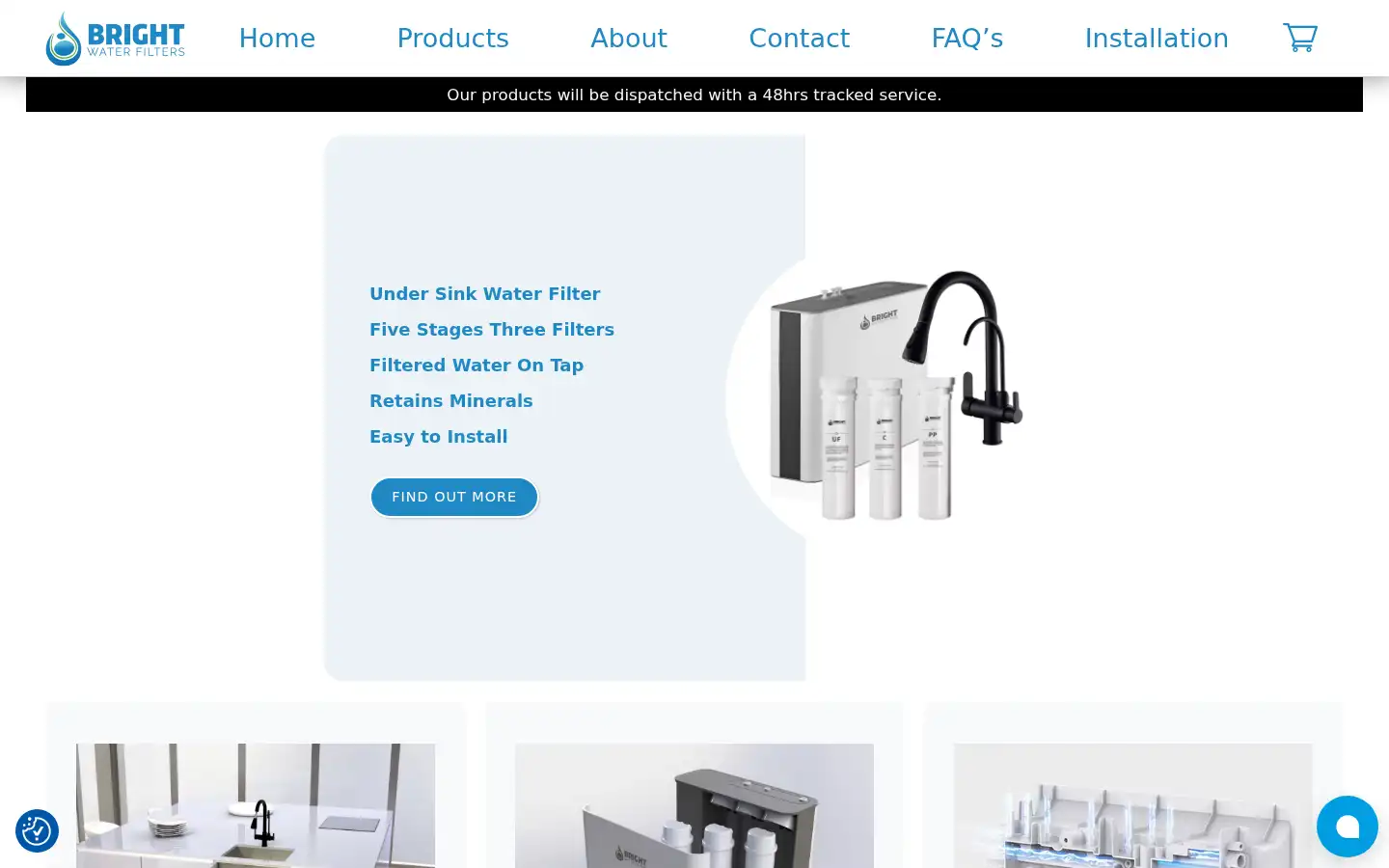 Screenshot of brightwaterfilters.co.uk