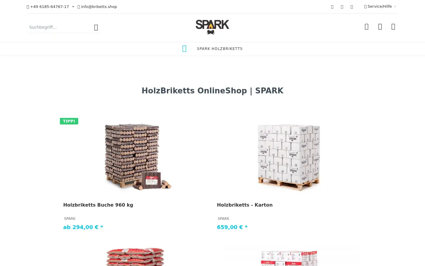 Screenshot of briketts.shop