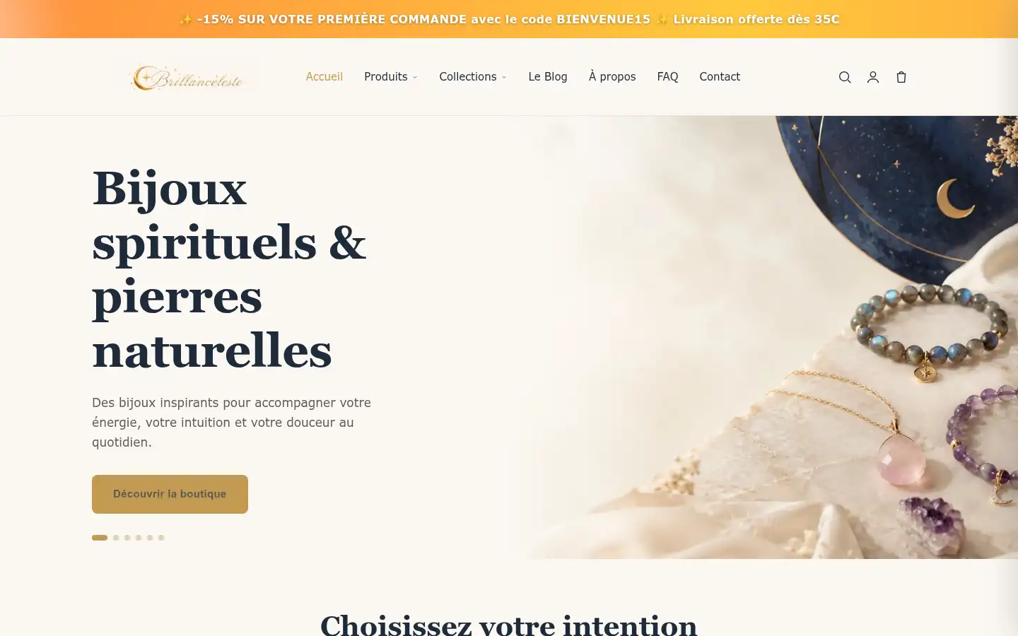 Screenshot of brillanceleste.fr