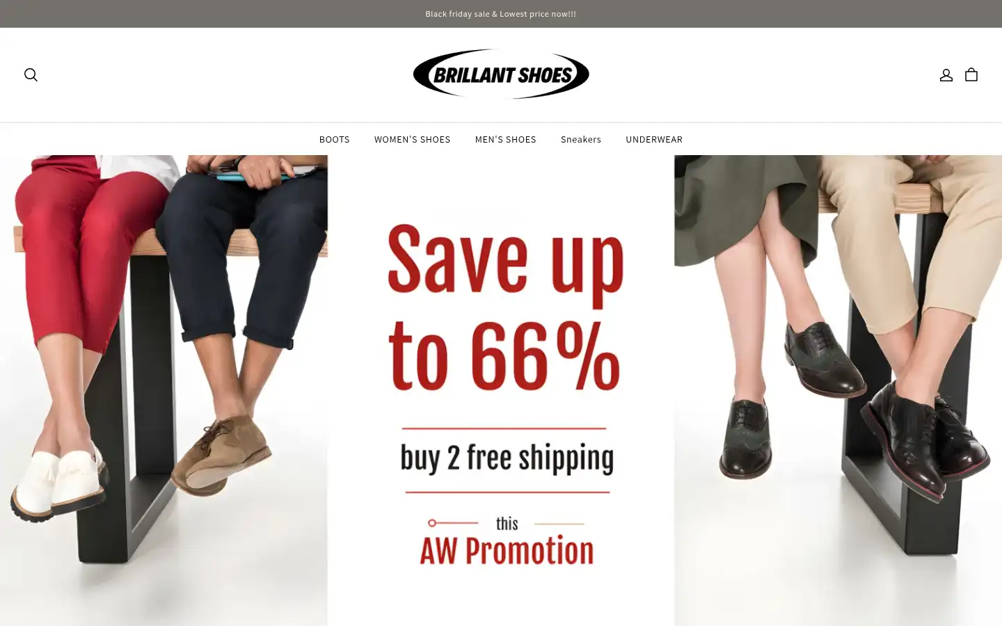 Screenshot of brillantshoes.com