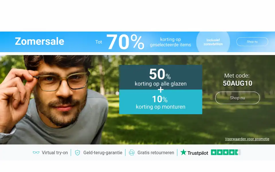 Screenshot of brillen24.be