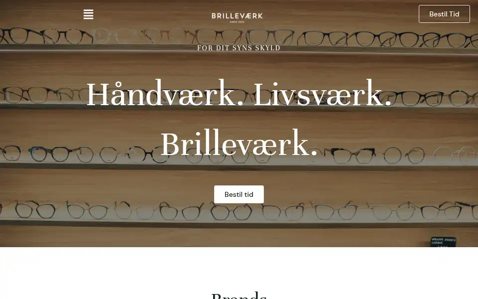 Screenshot of brillevaerk.dk