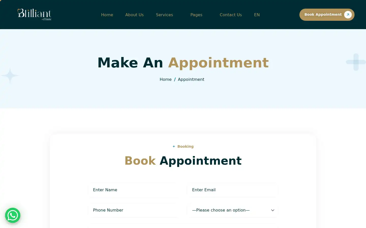 Screenshot of brilliant.clinic