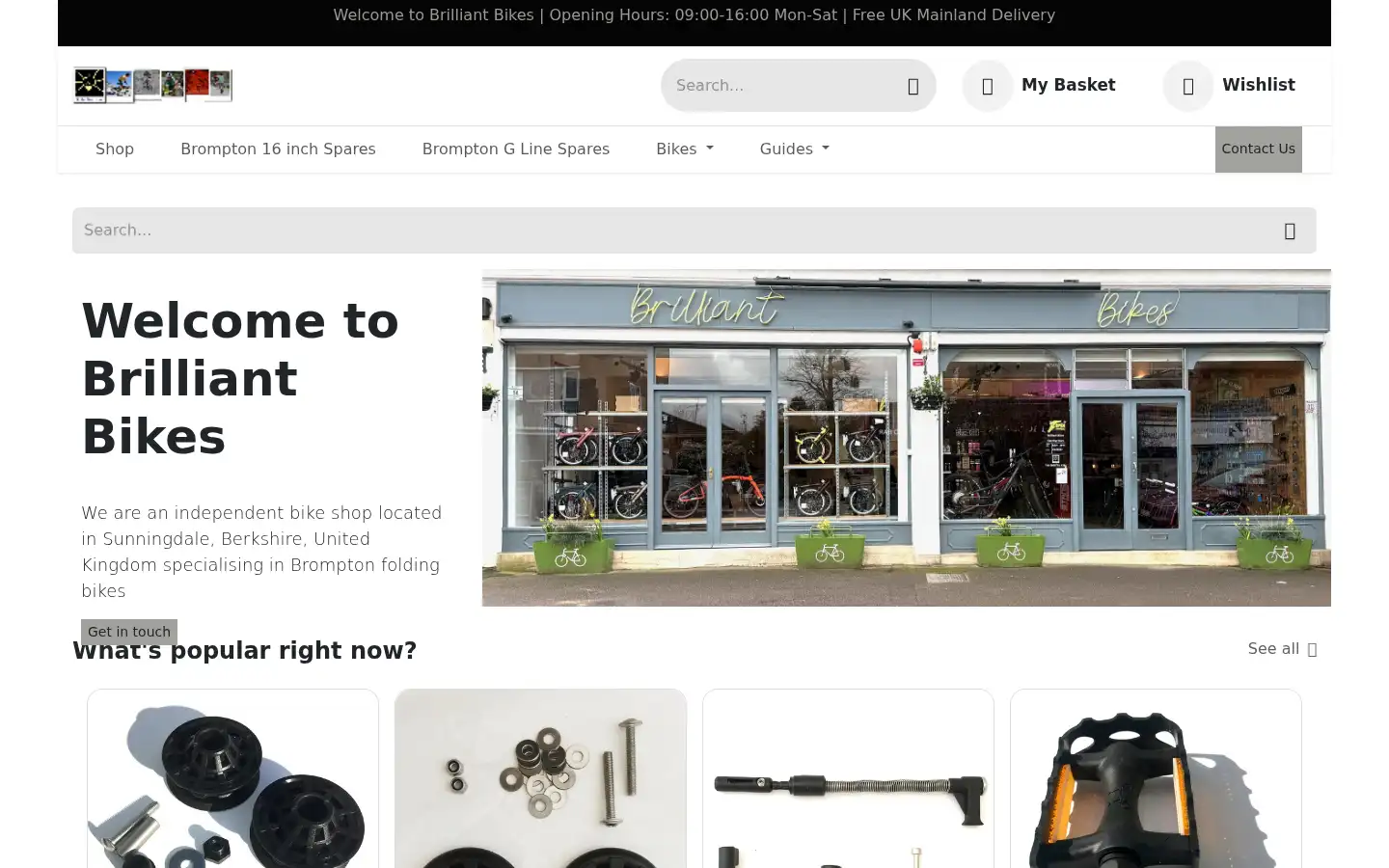 Screenshot of brilliantbikes.co.uk