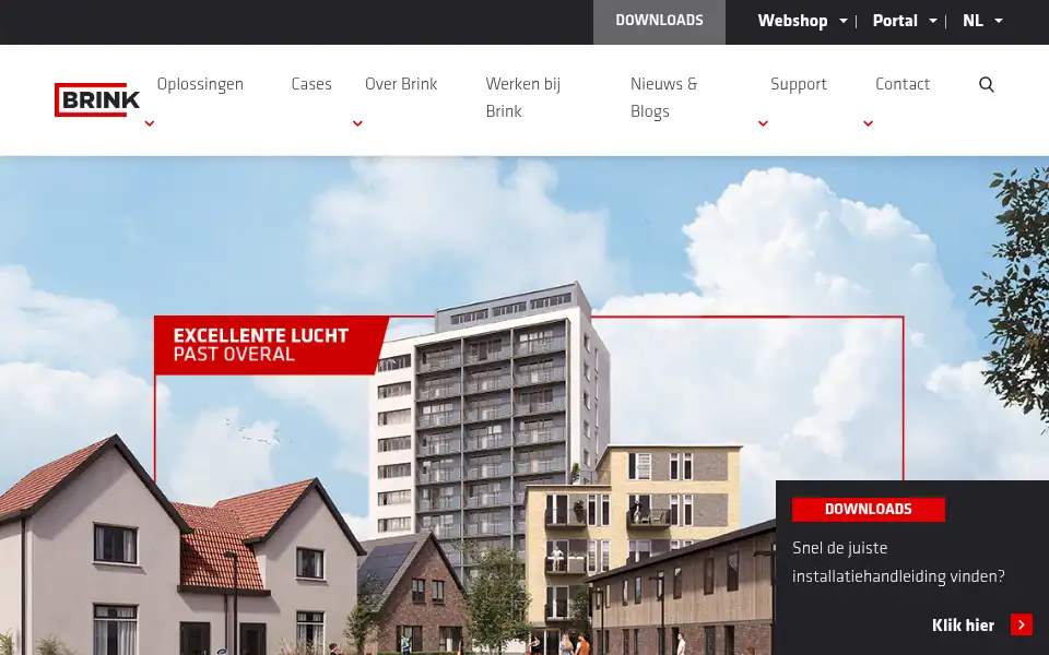 Screenshot of brinkclimatesystems.nl