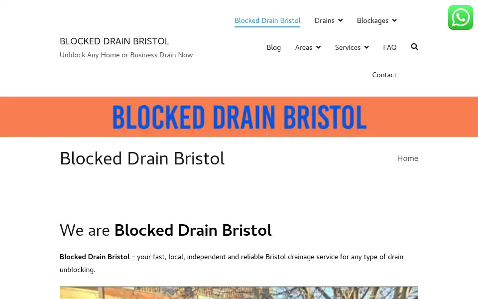 Screenshot of bristoldrainunblocking.co.uk