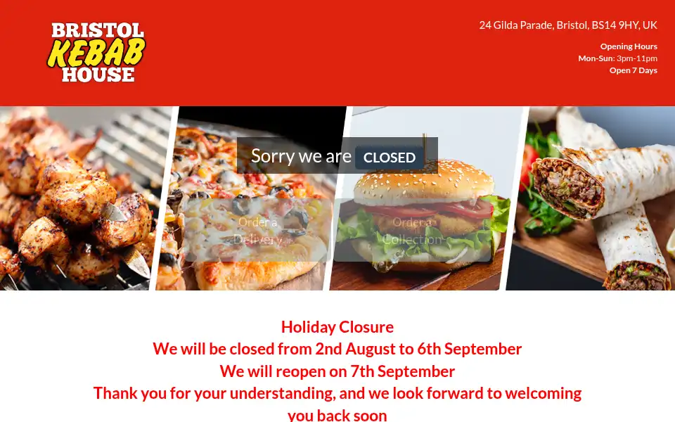Screenshot of bristolkebab.co.uk
