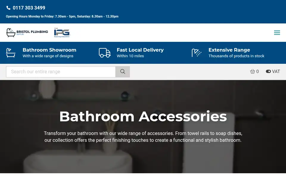Screenshot of bristolplumbingsupplies.co.uk