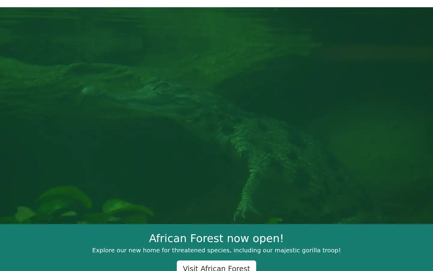 Screenshot of bristolzoo.org.uk