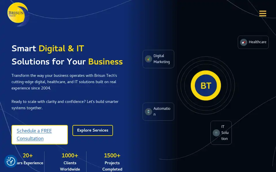 Screenshot of brisuntech.com