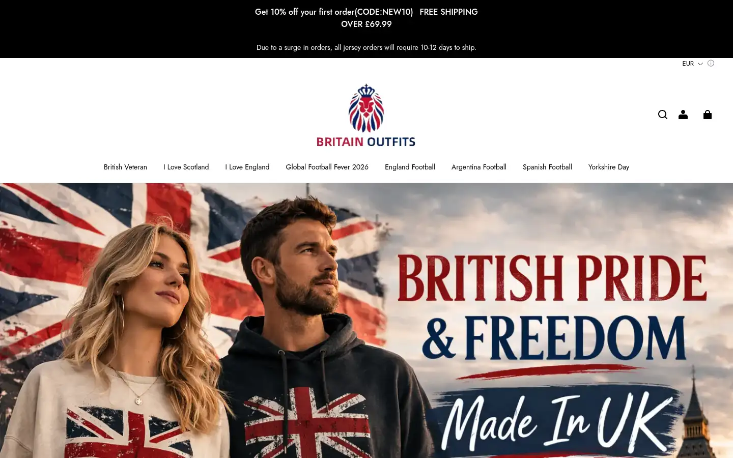 Screenshot of britainoutfits.com