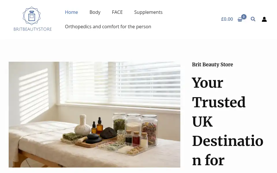 Screenshot of britbeautystore.com