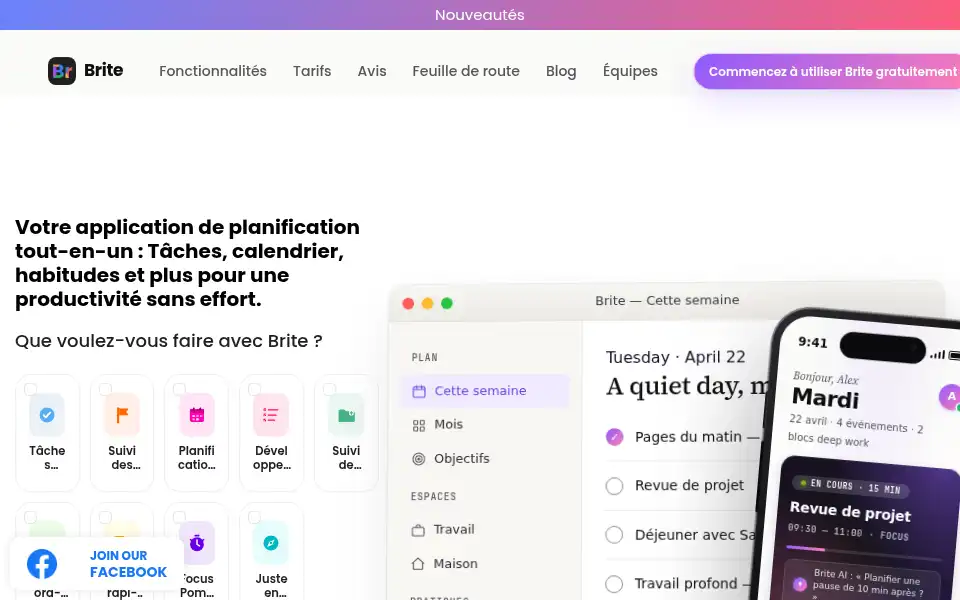 Screenshot of britetodo.com