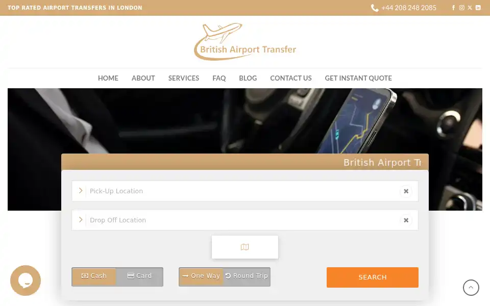 Screenshot of british-airport-transfer.com