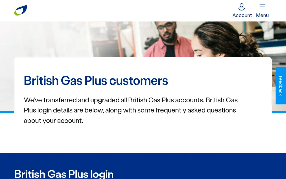 Screenshot of britishgasplus.co.uk