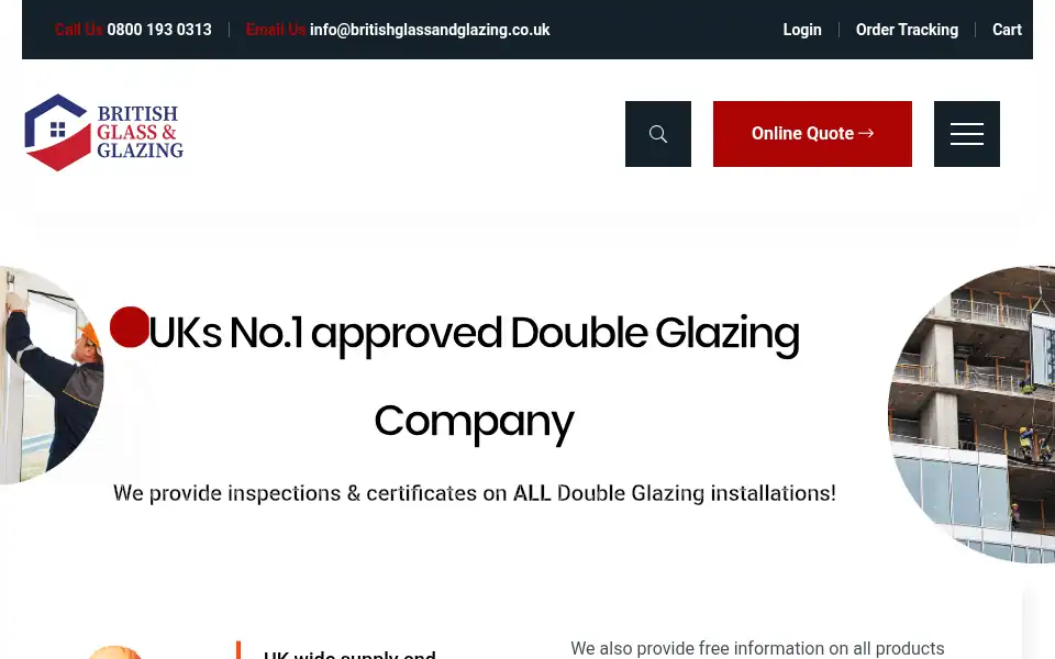 Screenshot of britishglassandglazing.co.uk