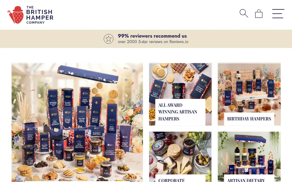 Screenshot of britishhamper.com