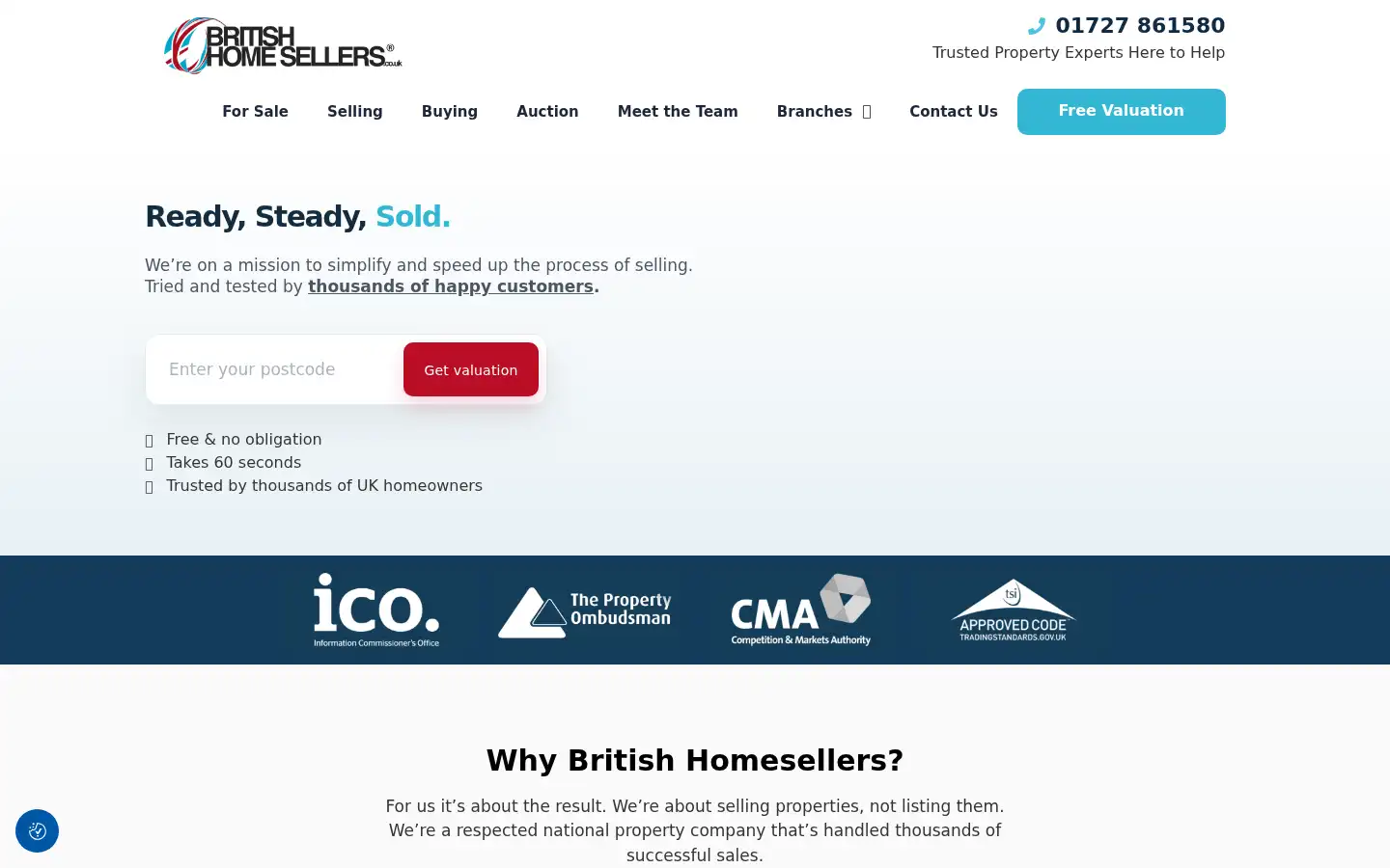 Screenshot of britishhomesellers.co.uk