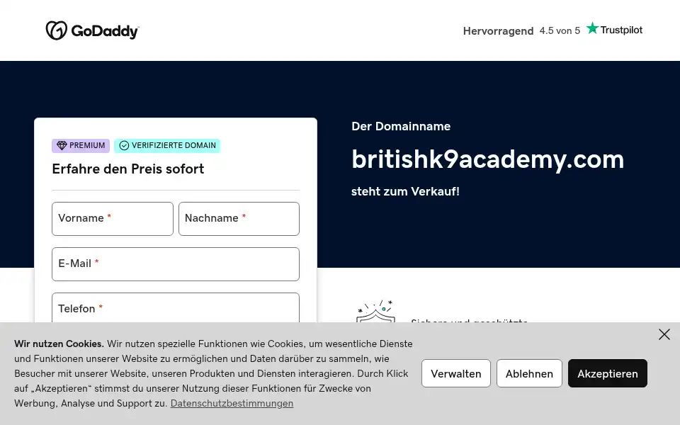 Screenshot of britishk9academy.com