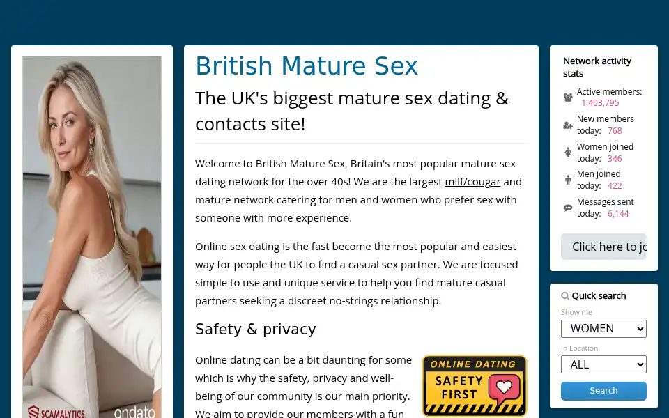 Screenshot of britishmaturesex.com