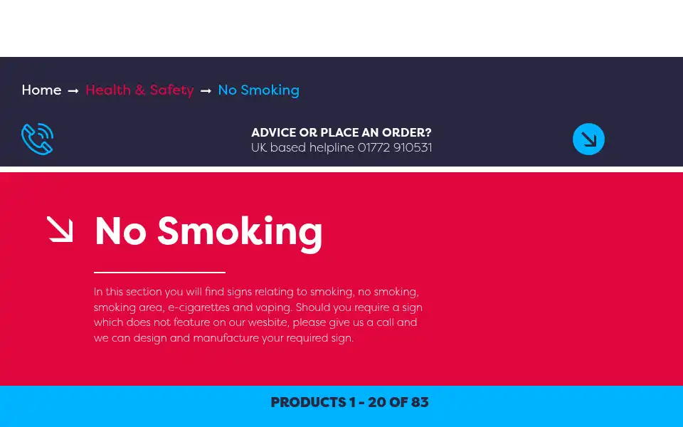 Screenshot of britishsafetysigns.co.uk