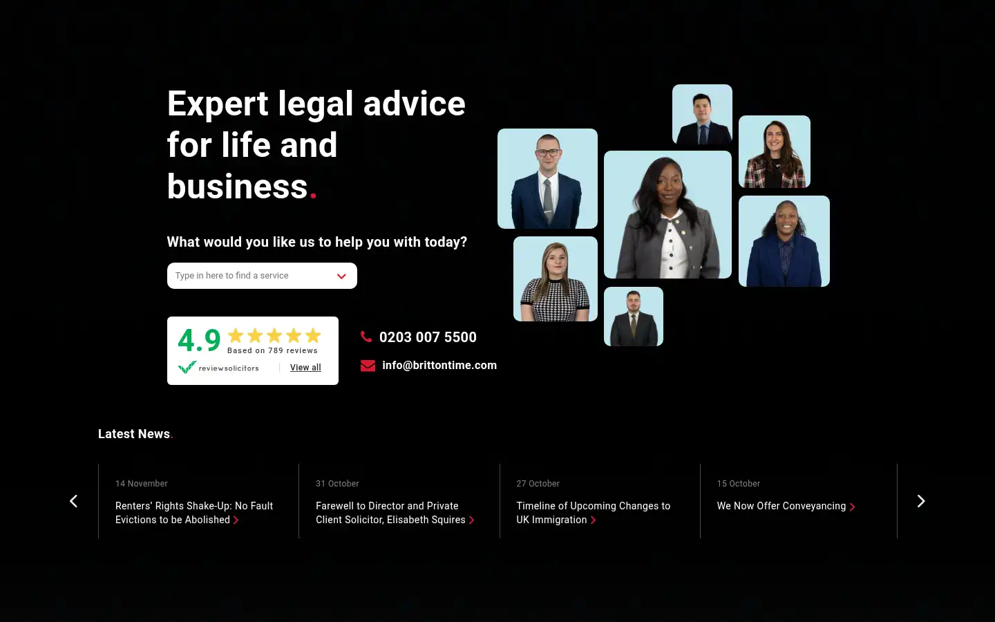 Screenshot of brittontime.com