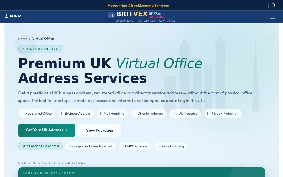 Screenshot of britvex.com