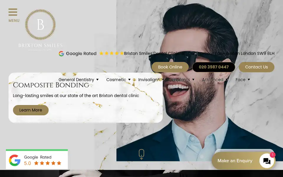 Screenshot of brixtonsmiles.co.uk