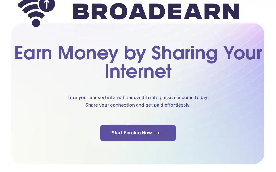 Screenshot of broadearn.com