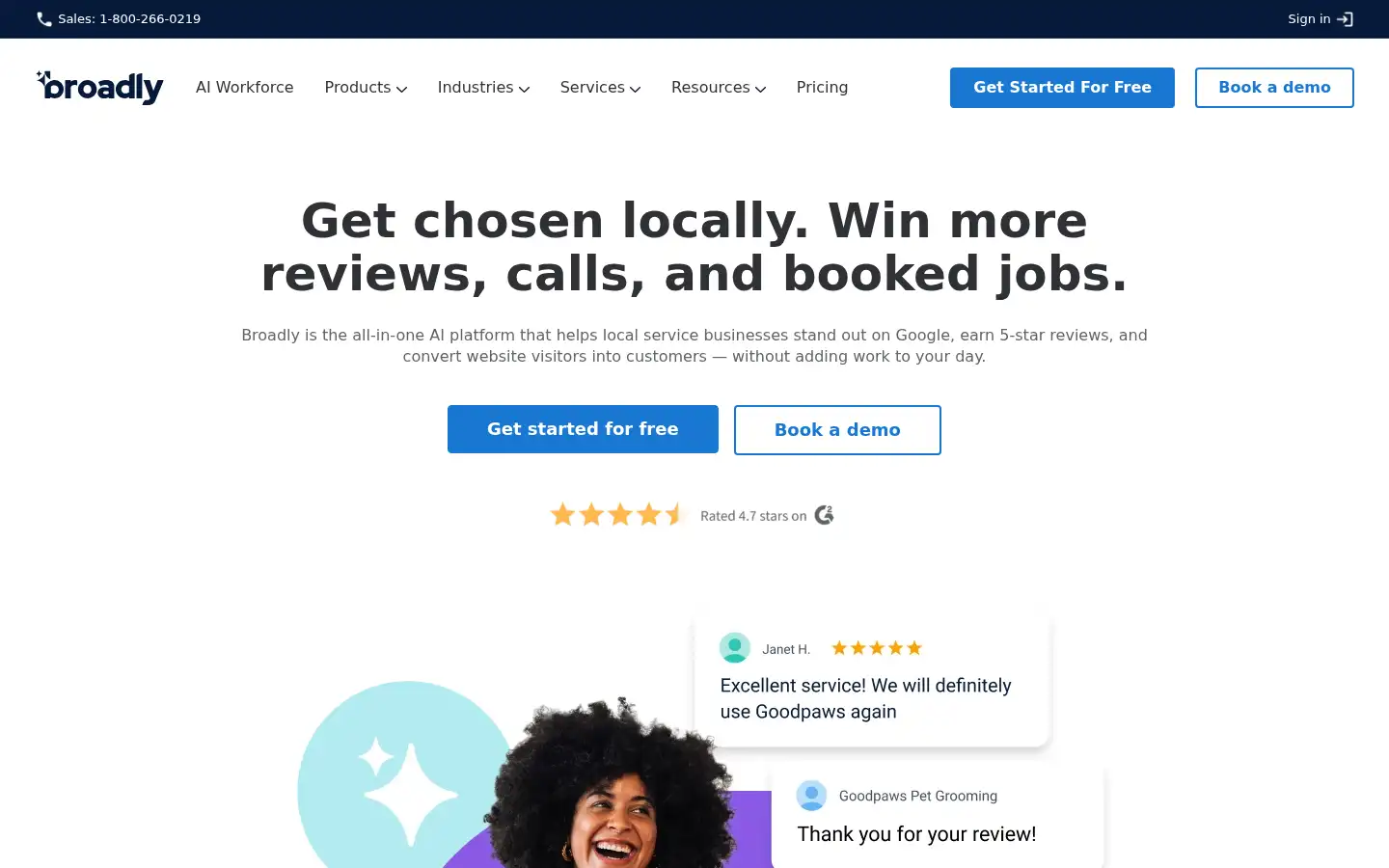 Screenshot of broadly.com