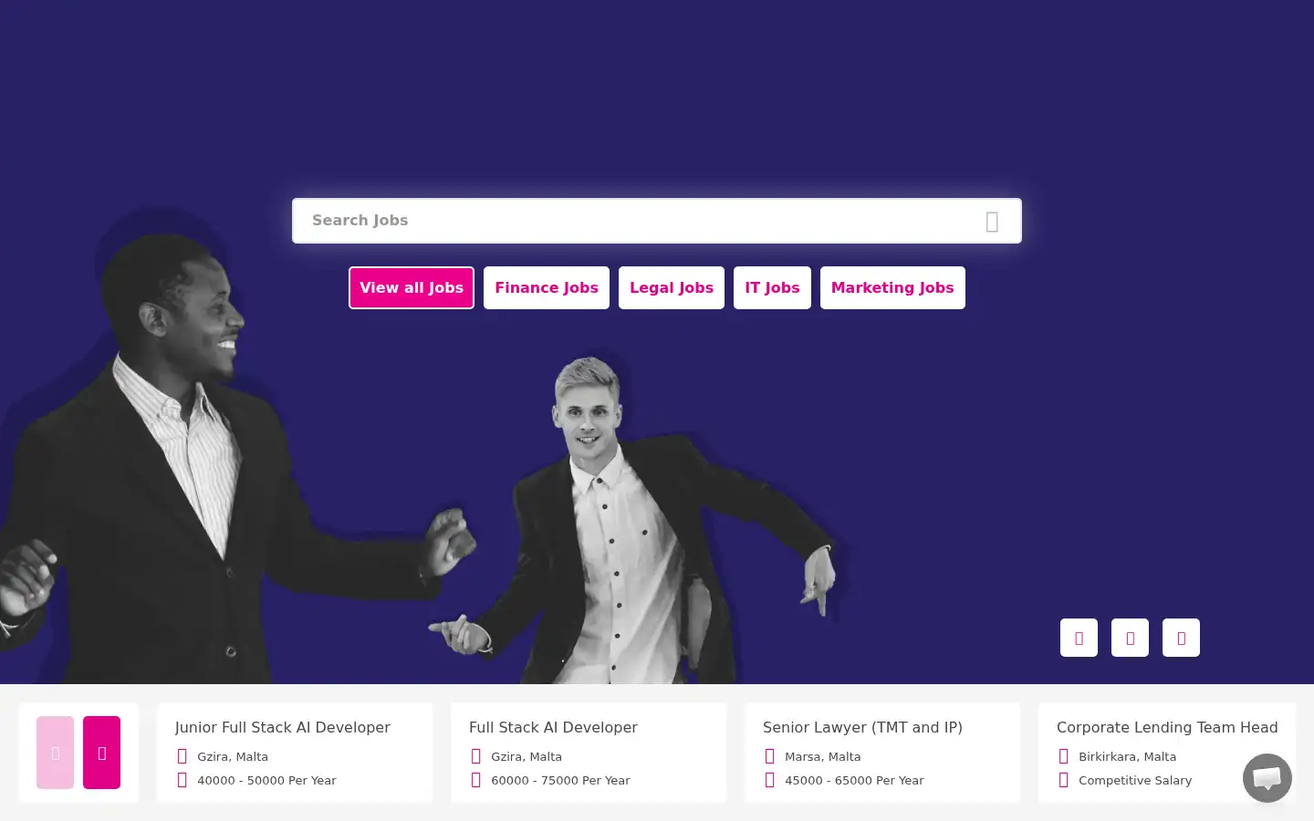 Screenshot of broadwing.jobs