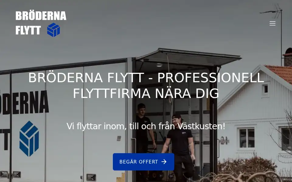 Screenshot of brodernaflytt.se